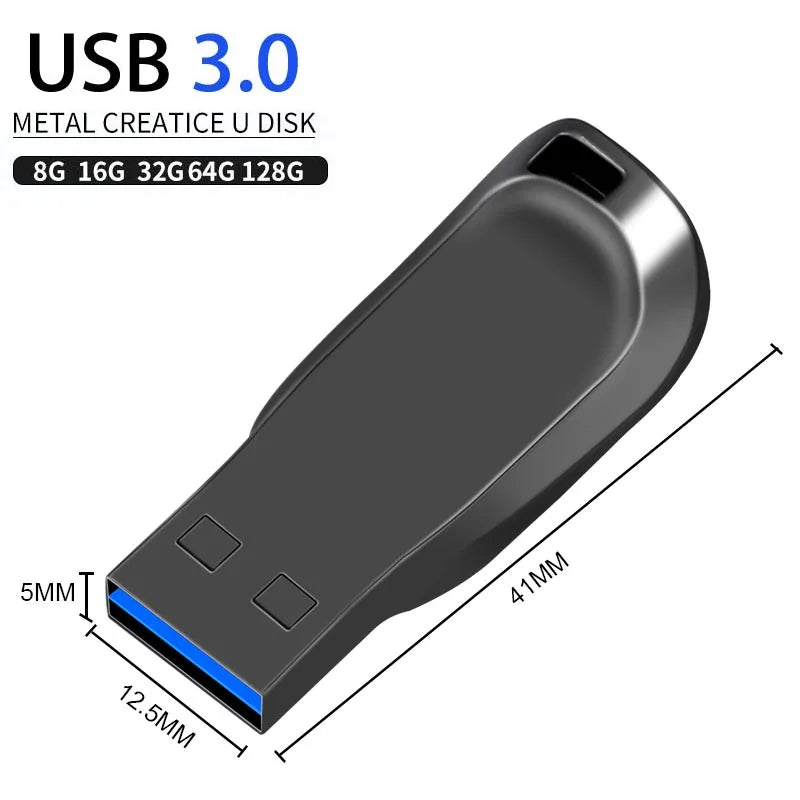 High-Speed USB Flash Drive 128GB 64GB 32GB 16GB USB 3.0 PenDrive Memory Stick for Data Storage And Transfer