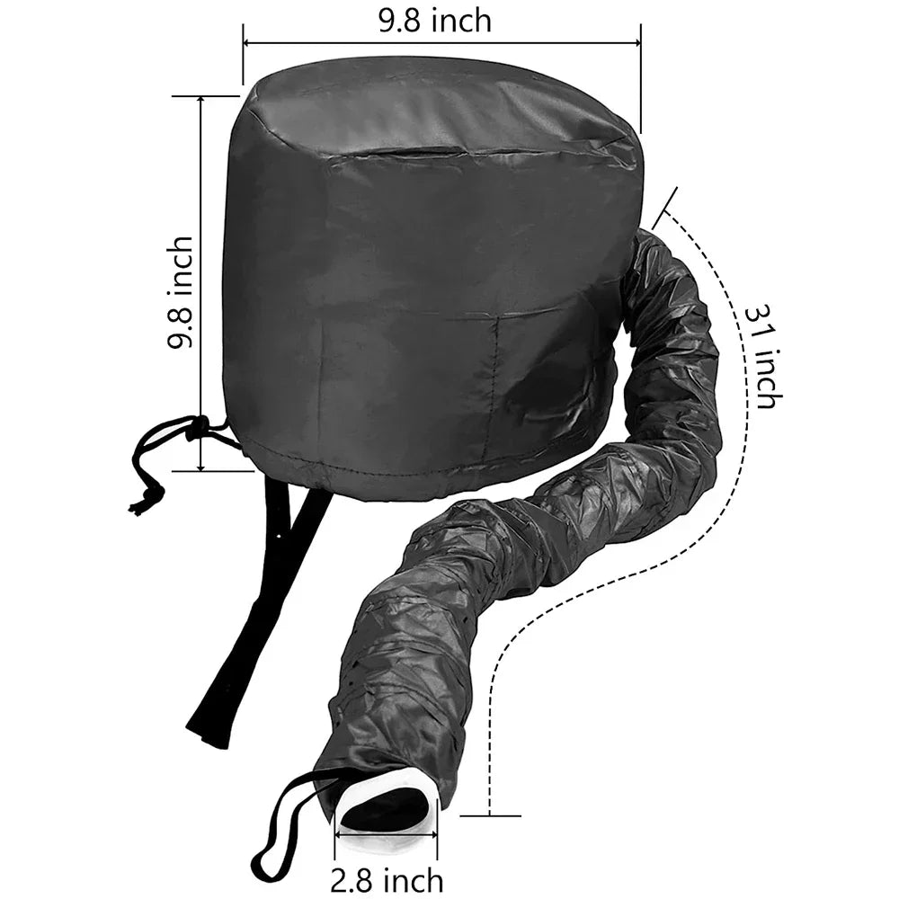 Portable Hair Dryer Bonnet Hood Hair Blow Dryer Attachment 1Pc Adjustable Hairdryer Cap Salon Heating Cap for Drying,Styling