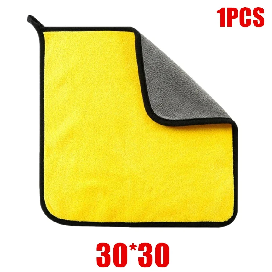 1-5Pcs Microfiber Towel Car Microfiber Cloth Wash Towel Microfiber Cleaning Cloth Absorbent Car Wash Drying Towel Auto Detailing